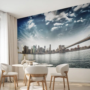 Öntapadós Fotótapéta Deluxe Sticker - Az üvegsziget - Város, New York, Építészet - 100x70 cm