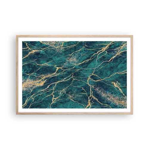 Poszter világos tölgy keretben - Aranybánya - 91x61 cm