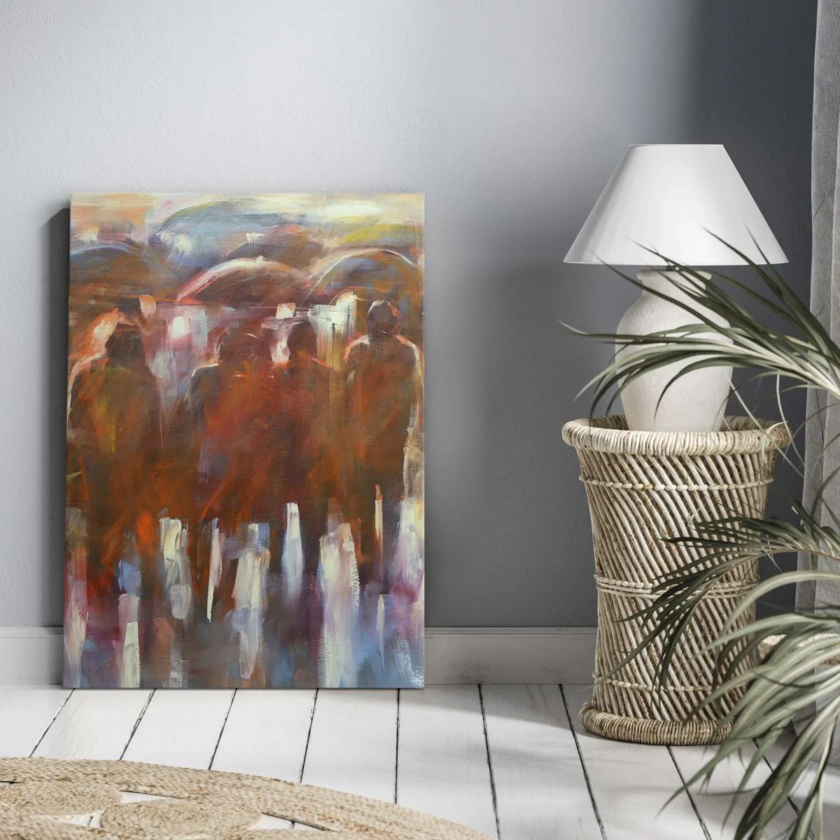 Vászonkép - Egyenlőek esőben és ködben - 45x80 cm