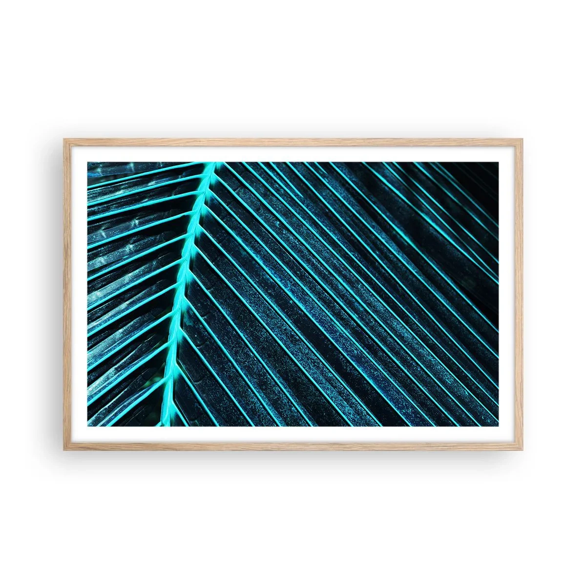 Poszter világos tölgy keretben - A zöld textúrája - 91x61 cm