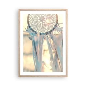 Poszter világos tölgy keretben - Csipkés totem - 50x70 cm