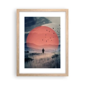 Poszter világos tölgy keretben - Elemében - 30x40 cm