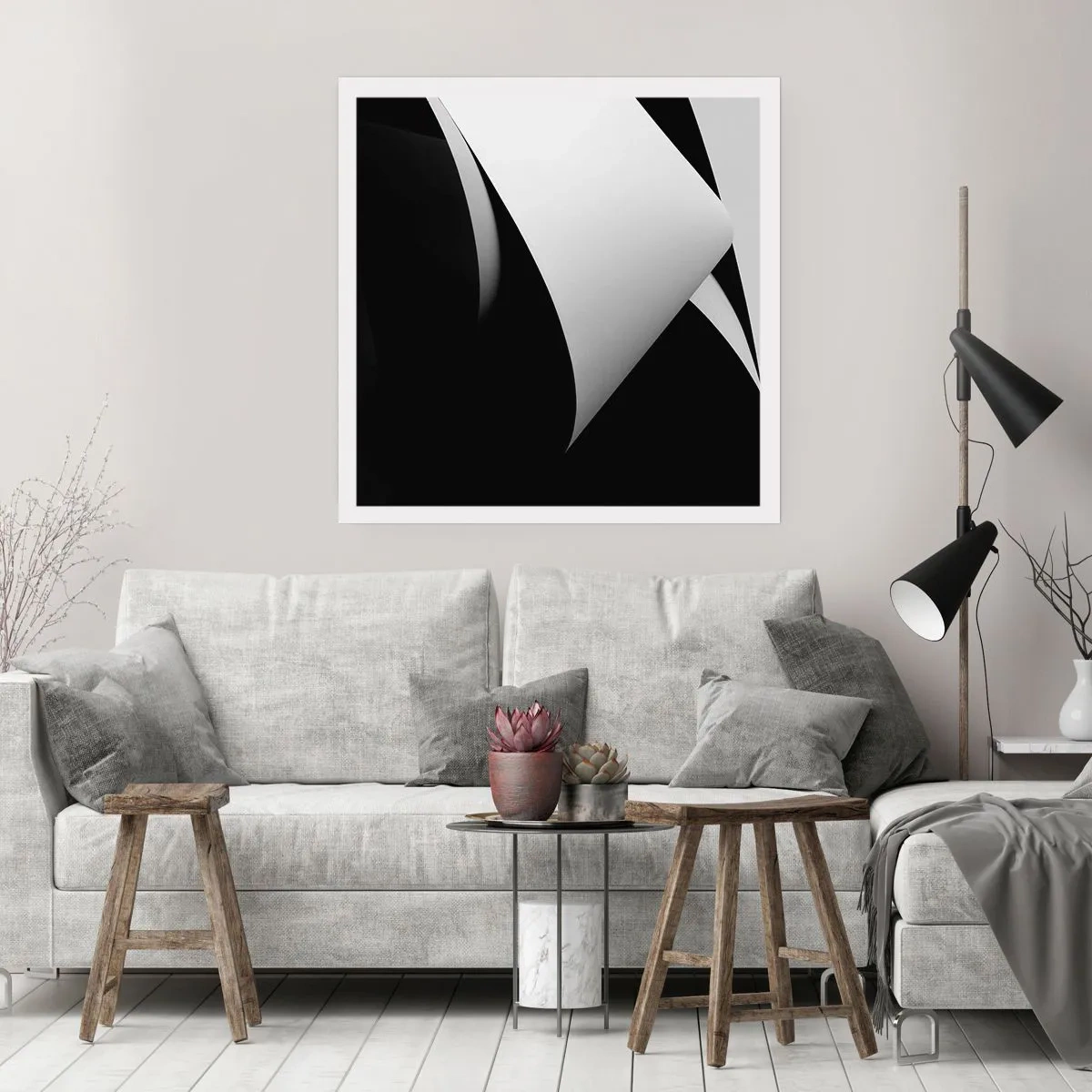 Poszter - Fénysíkok az árnyék mélyéről - 60x60 cm