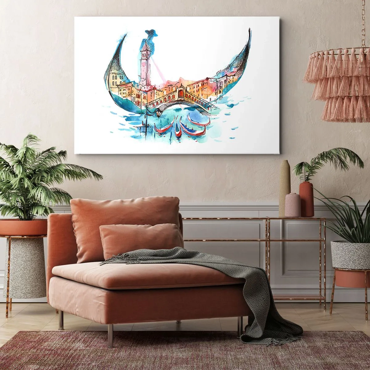 Vászonkép - A városon keresztül hajózunk - 100x70 cm