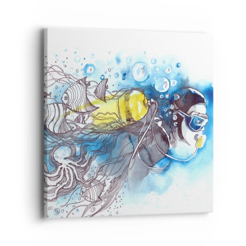 Vászonkép - Nagy kék - 40x40 cm