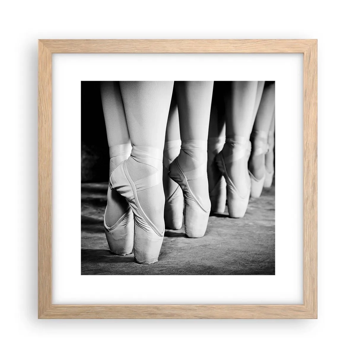 Poszter világos tölgy keretben - Együtt, könnyedén - 30x30 cm