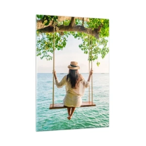 Üveg kép - Az élet gyönyörű - 50x70 cm