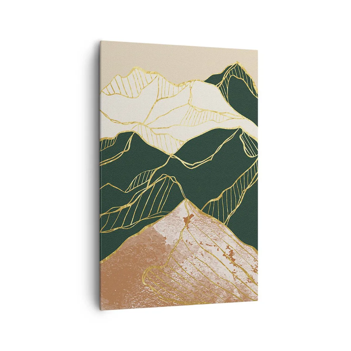 Vászonkép - Arany csúcsok - 80x120 cm