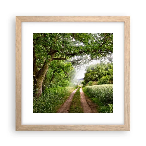 Poszter világos tölgy keretben - Et in Arcadia ego - 30x30 cm