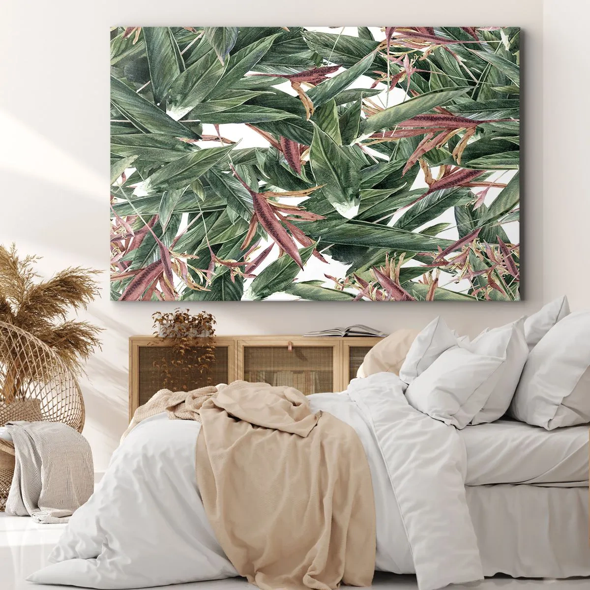 Vászonkép - Smaragd-lila bozót - 120x80 cm