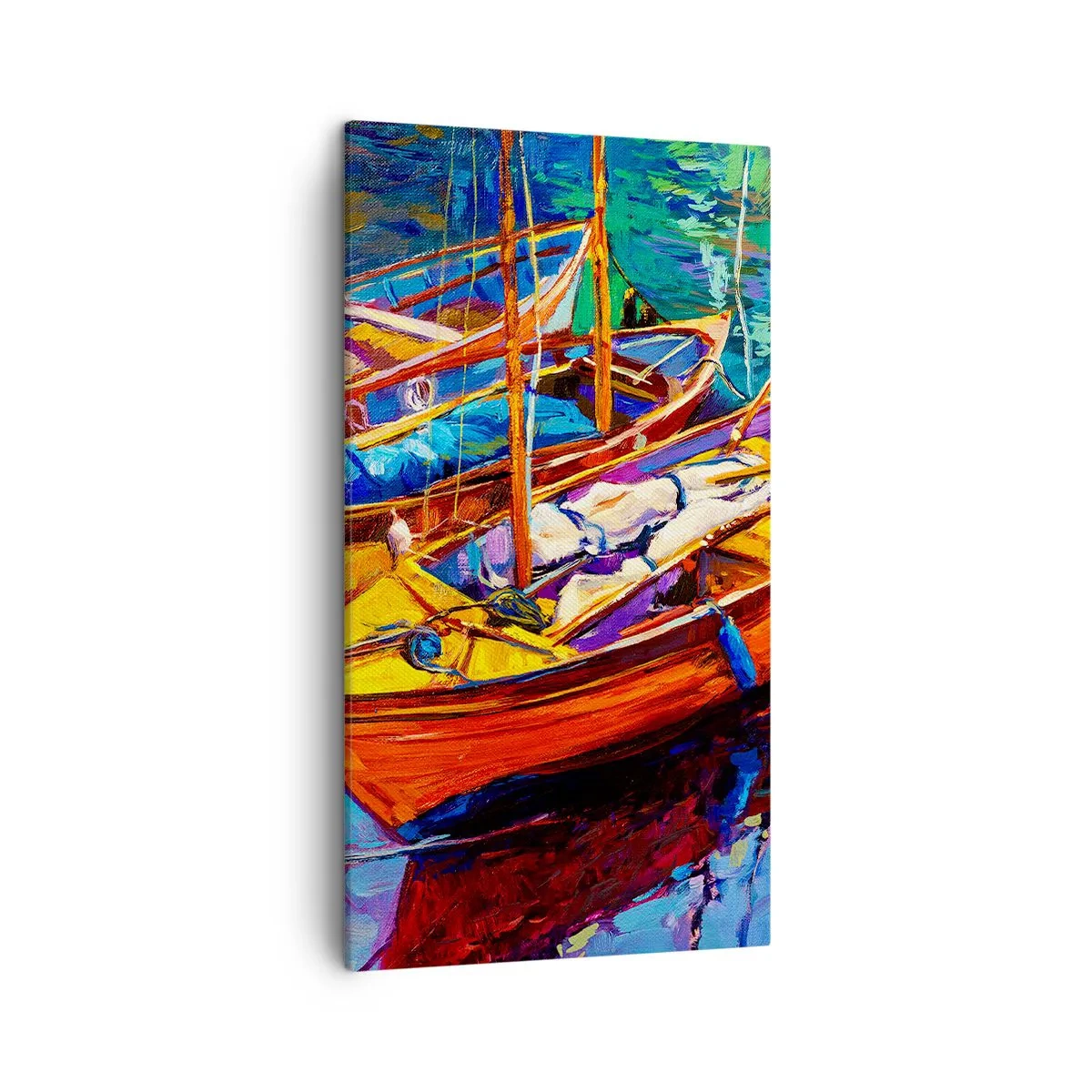 Vászonkép - Színektől sűrű vízen - 45x80 cm