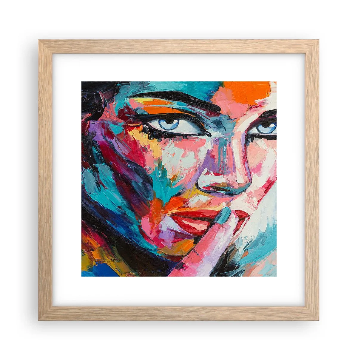 Poszter világos tölgy keretben - Az első titkunk - 30x30 cm