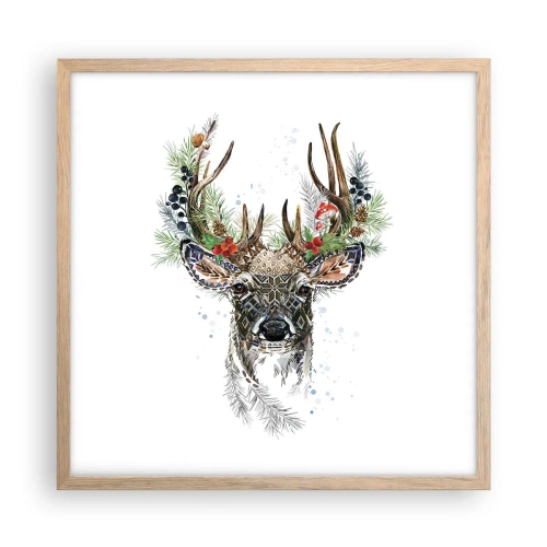 Poszter világos tölgy keretben - Ünnepi köntösben - 50x50 cm