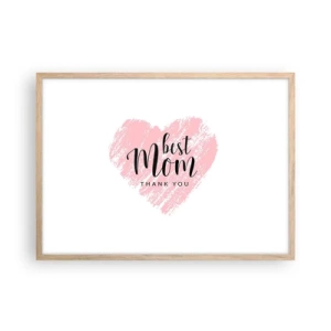 Poszter világos tölgy keretben - Mindig a megfelelő pillanat - 70x50 cm