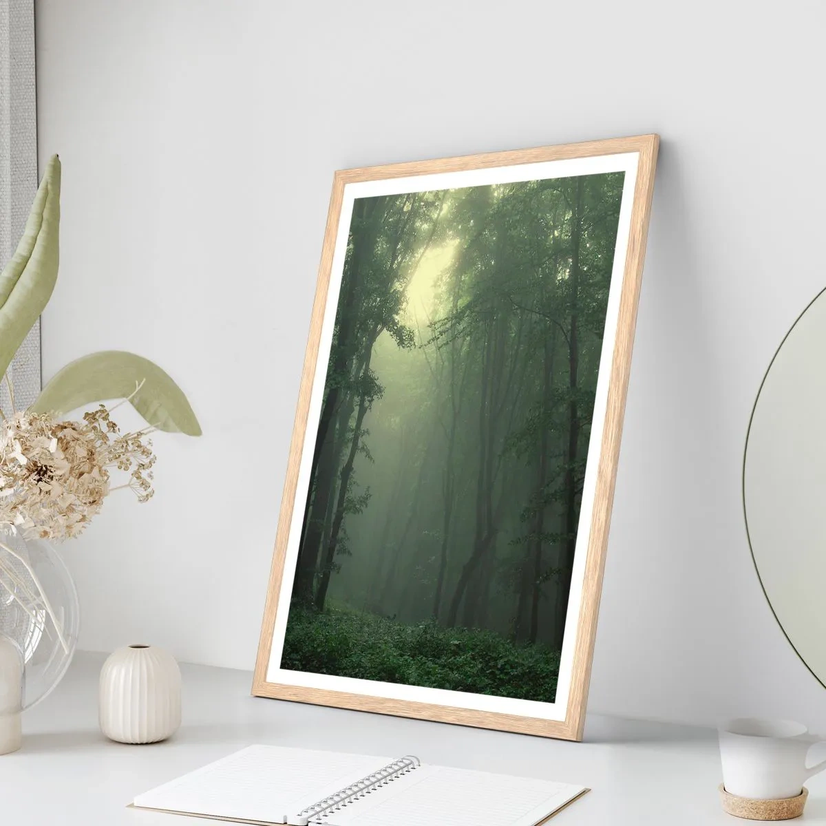 Poszter világos tölgy keretben - Mielőtt felébred - 40x50 cm