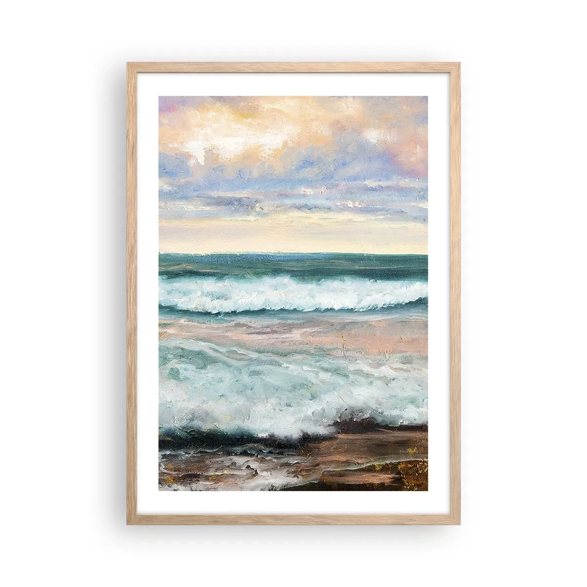 Poszter világos tölgy keretben - Itt kisimítod a lelked - 50x70 cm