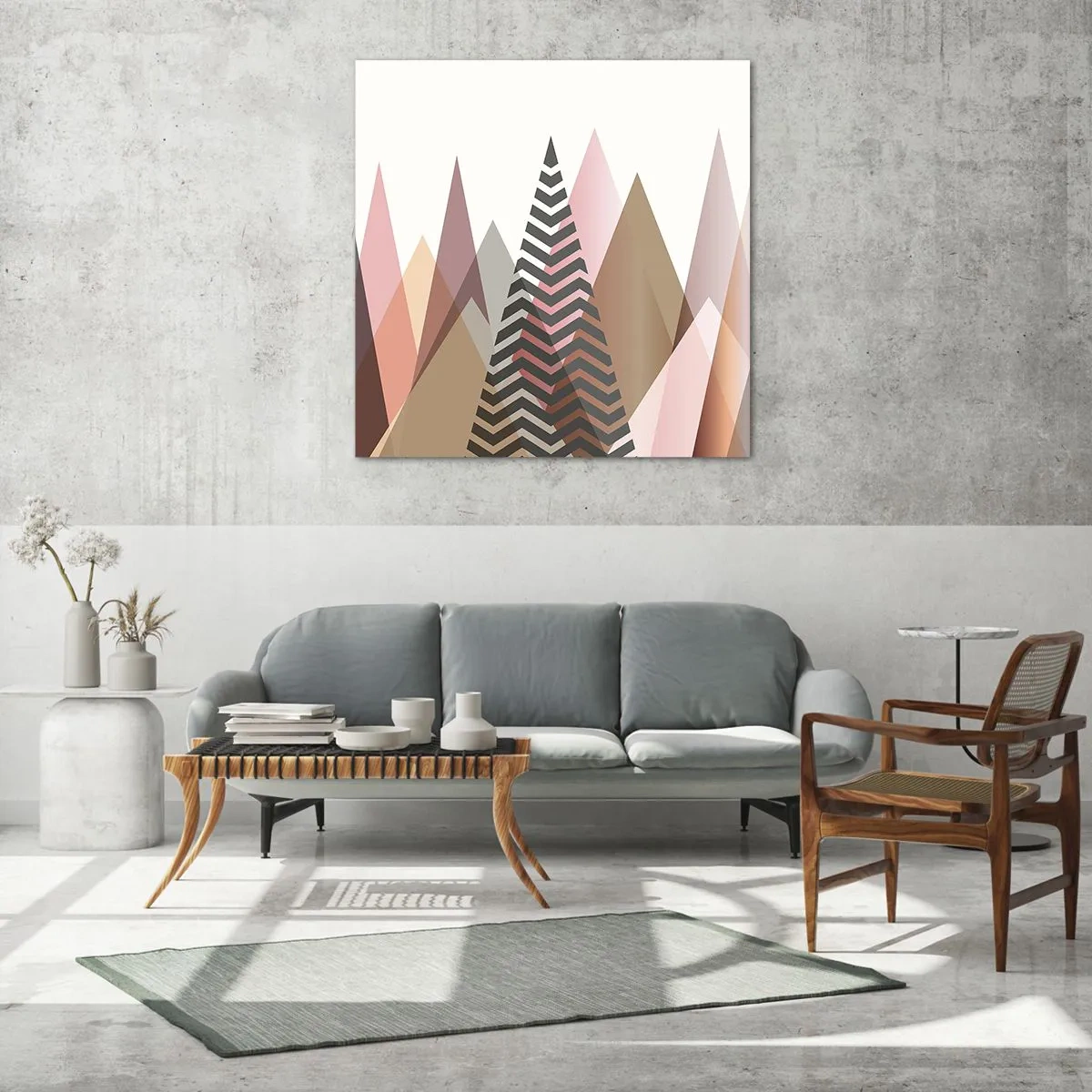 Üveg kép - Piramis nézet - 70x70 cm