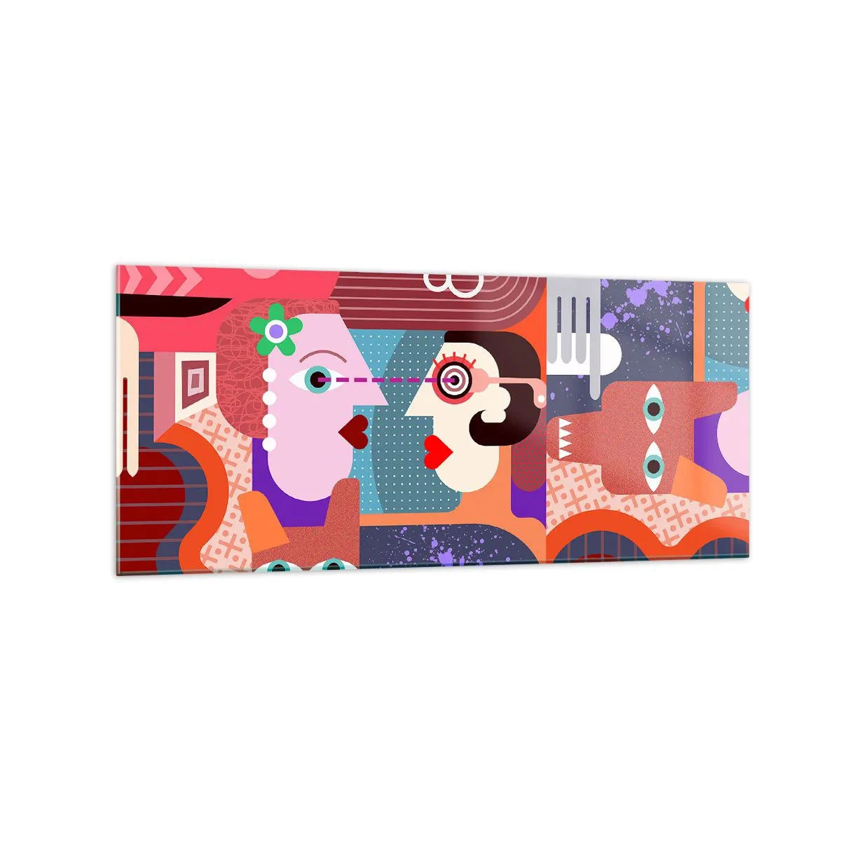 Üveg kép - Szemtől szembe - 120x50 cm