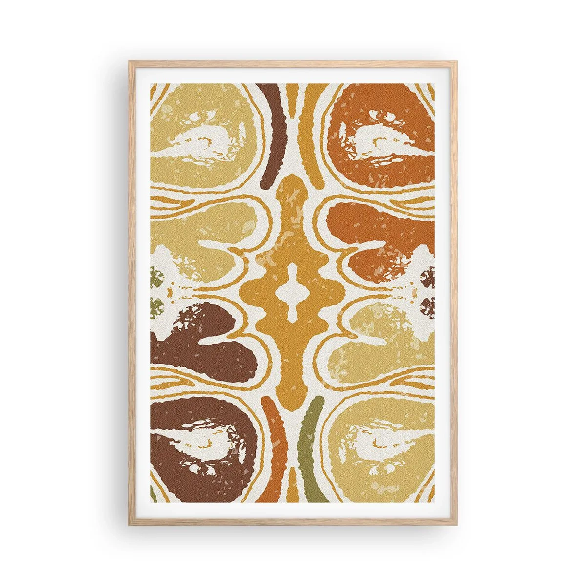 Poszter világos tölgy keretben - Érzelmes absztrakció - 70x100 cm