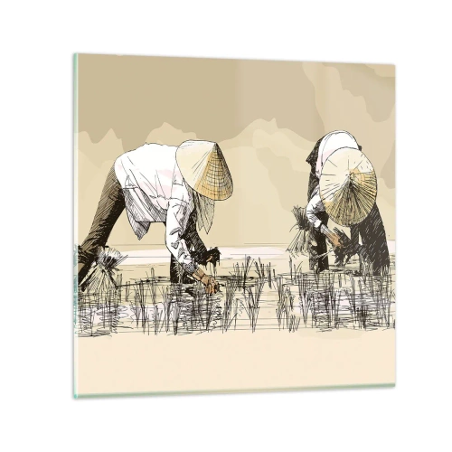 Üveg kép - Sikeres betakarítást - 60x60 cm