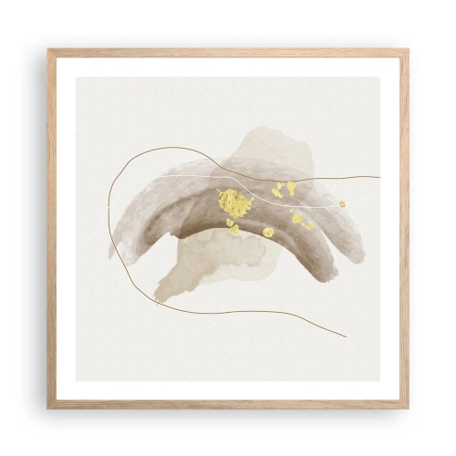 Poszter világos tölgy keretben - Megtalált az űrben - 60x60 cm