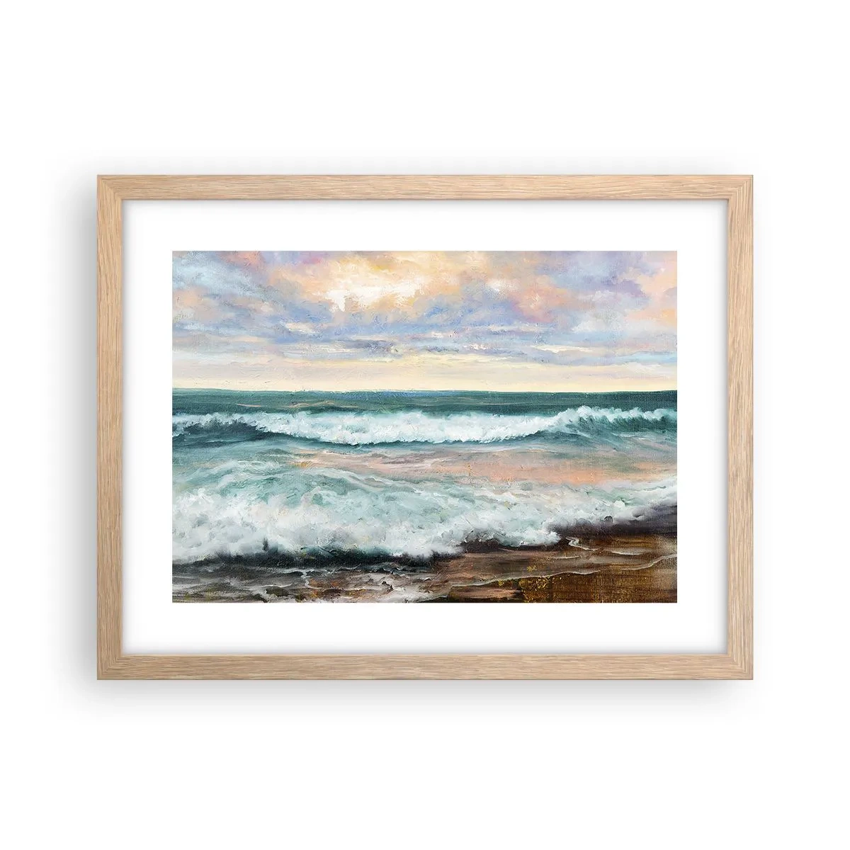 Poszter világos tölgy keretben - Itt kisimítod a lelked - 40x30 cm