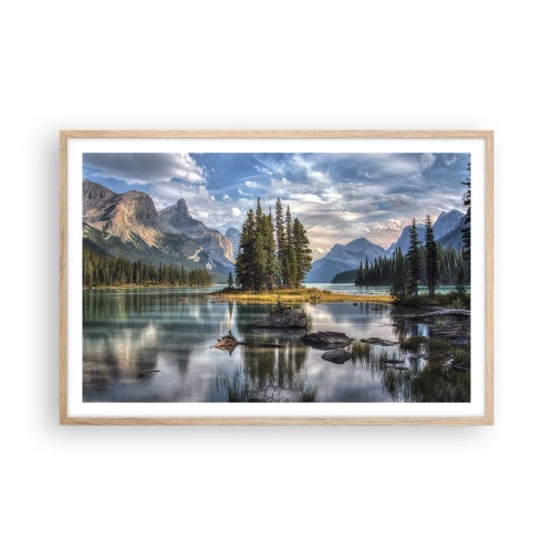 Poszter világos tölgy keretben - A nagy és tiszta víz mellett... - 91x61 cm