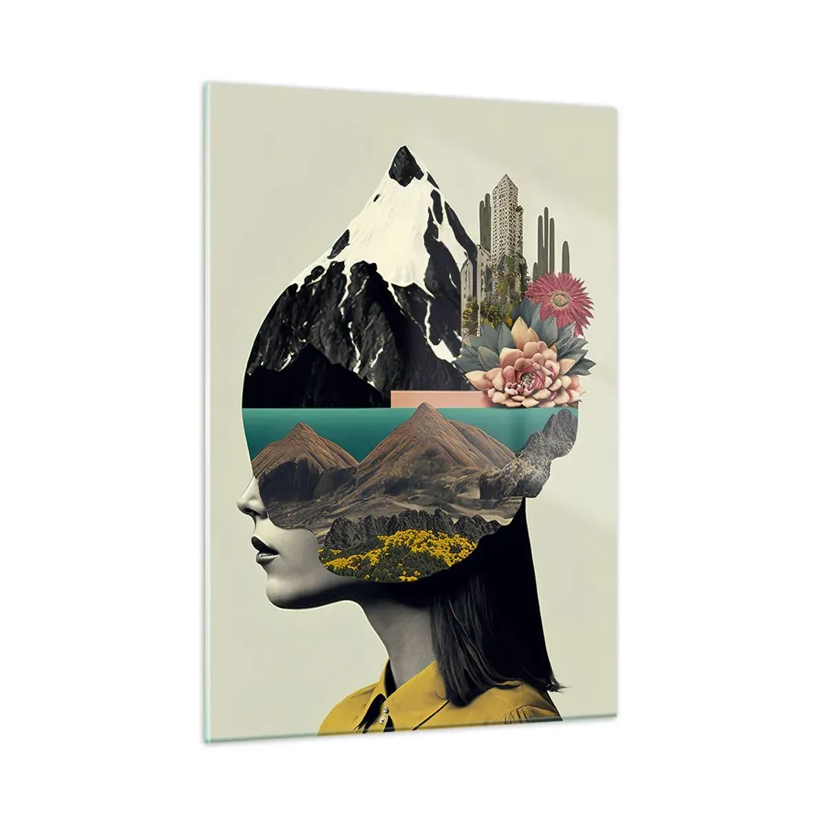 Üveg kép - Nő - mindig rejtély - 50x70 cm