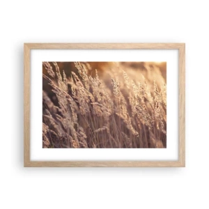 Poszter világos tölgy keretben - Készen az ősz fogadására - 40x30 cm