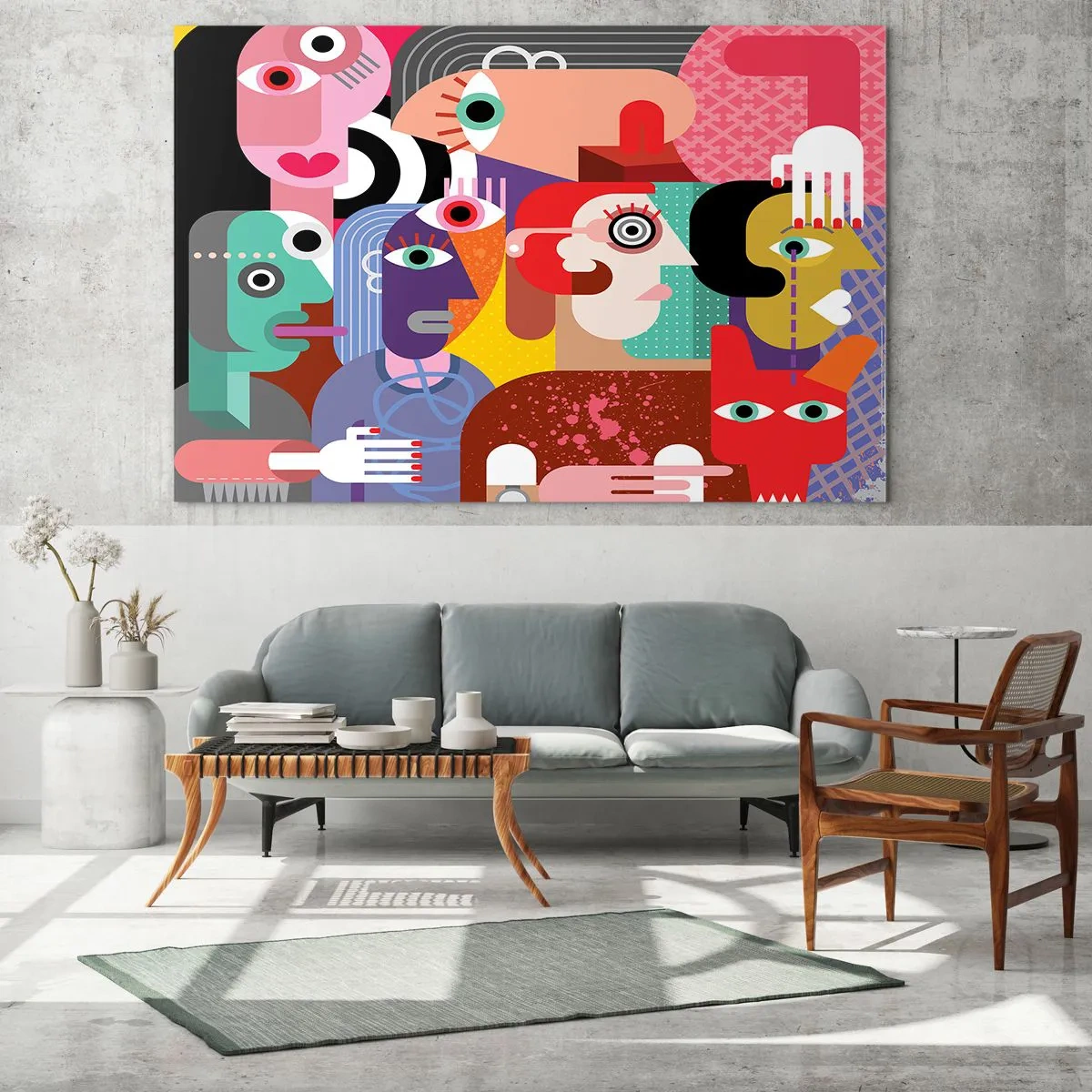 Üveg kép - Picassó úrtól vagyunk - 120x80 cm