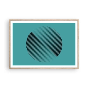 Poszter világos tölgy keretben - A kör - egy geometriai variáció - 100x70 cm