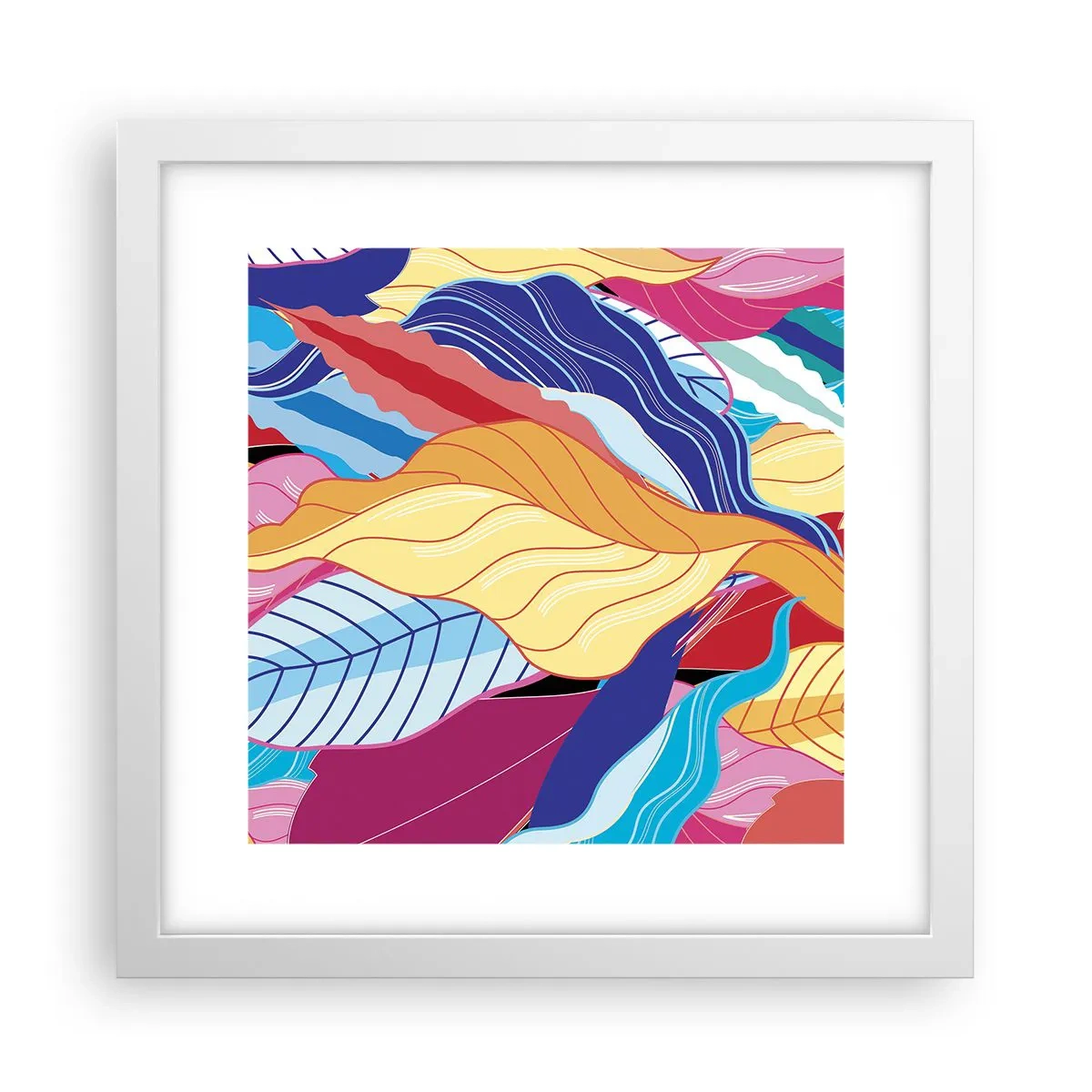 Poszter fekete keretben - Színes rendetlenség - 30x30 cm