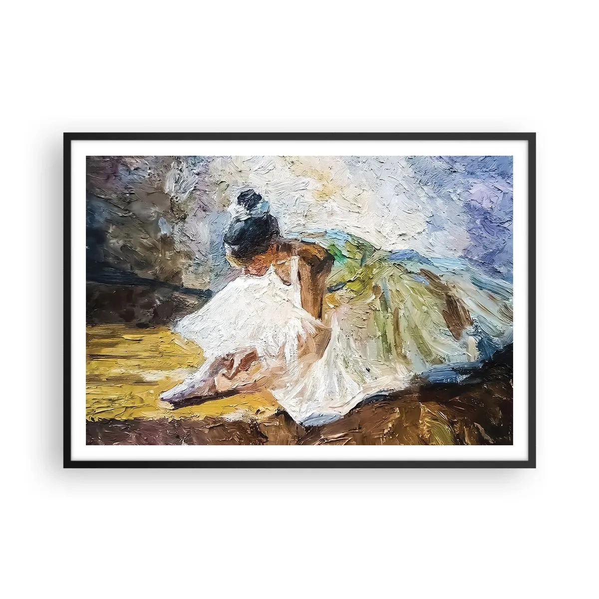 Poszter fehér keretben - Degas festményéből - 100x70 cm