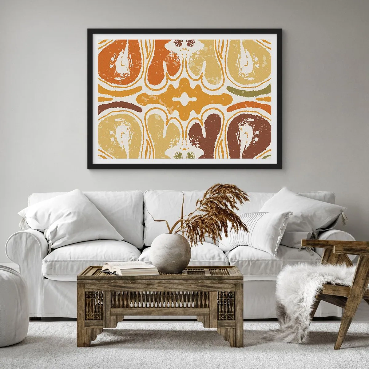 Poszter fehér keretben - Érzelmes absztrakció - 91x61 cm