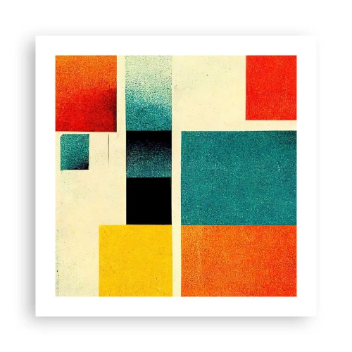 Poszter - Geometrikus absztrakció - jó energia - 50x50 cm