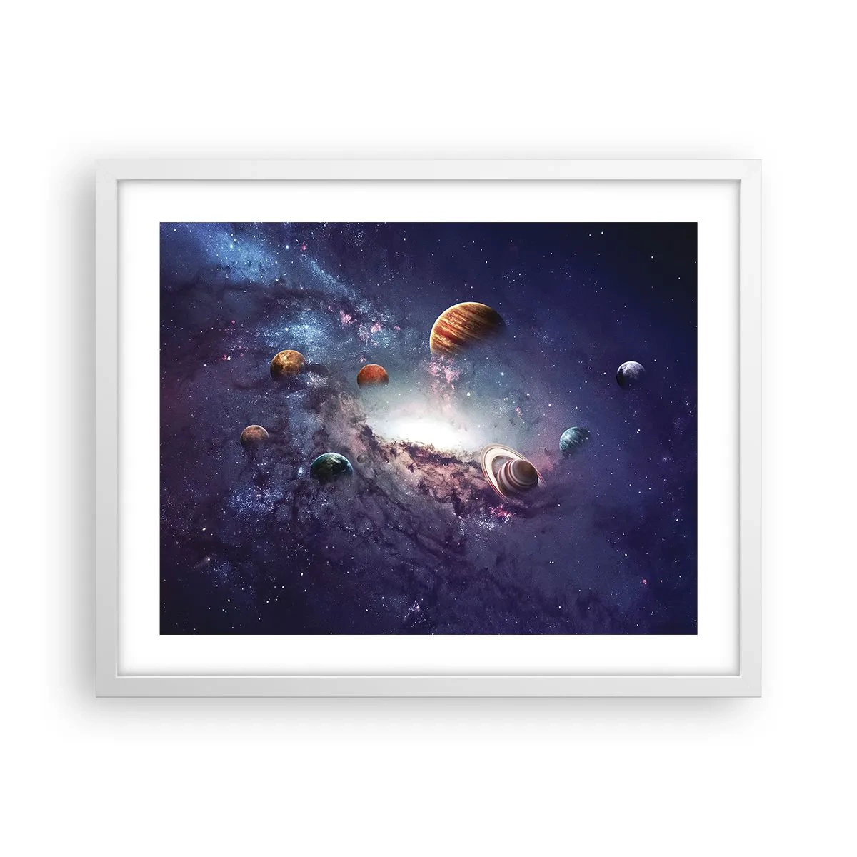 Poszter fekete keretben - Napos táncrendszer - 50x40 cm