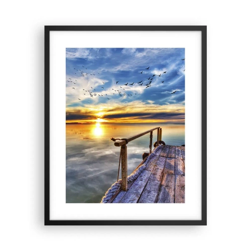 Poszter fehér keretben - Megnyugszik a szél - 40x50 cm