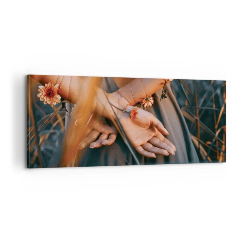 Vászonkép - Kapcsolatban a természettel - 100x40 cm