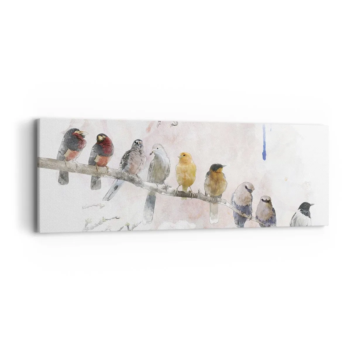 Vászonkép - Szárnyas találkozó - 90x30 cm