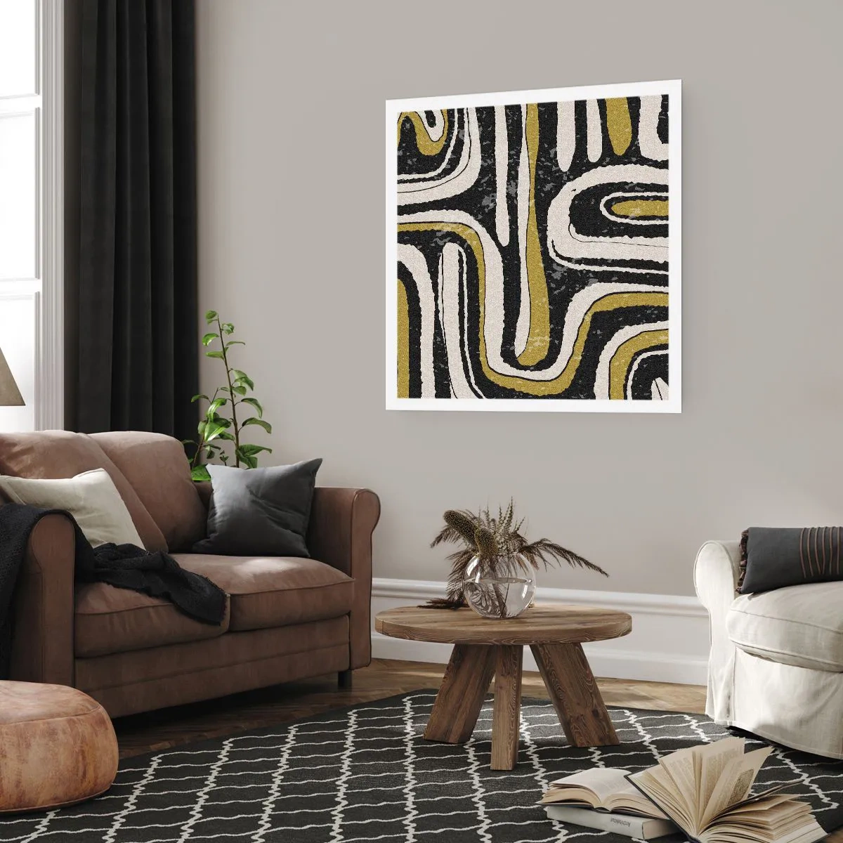 Poszter - Kompozíció: traktusok és sikátorok - 60x60 cm