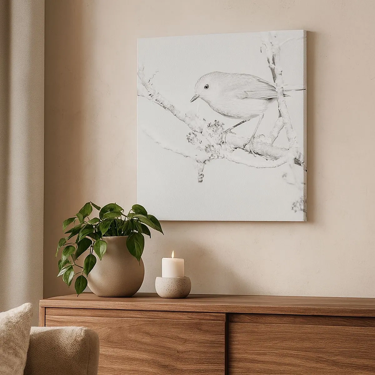 Vászonkép - Téli reggel - 30x30 cm