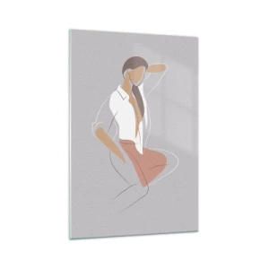 Üveg kép - Kecsesség kontúrja - 70x100 cm