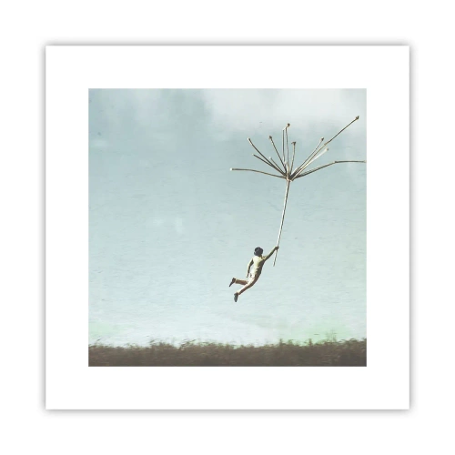 Poszter - Sárkányrepülők, pitypangok, szél - 30x30 cm