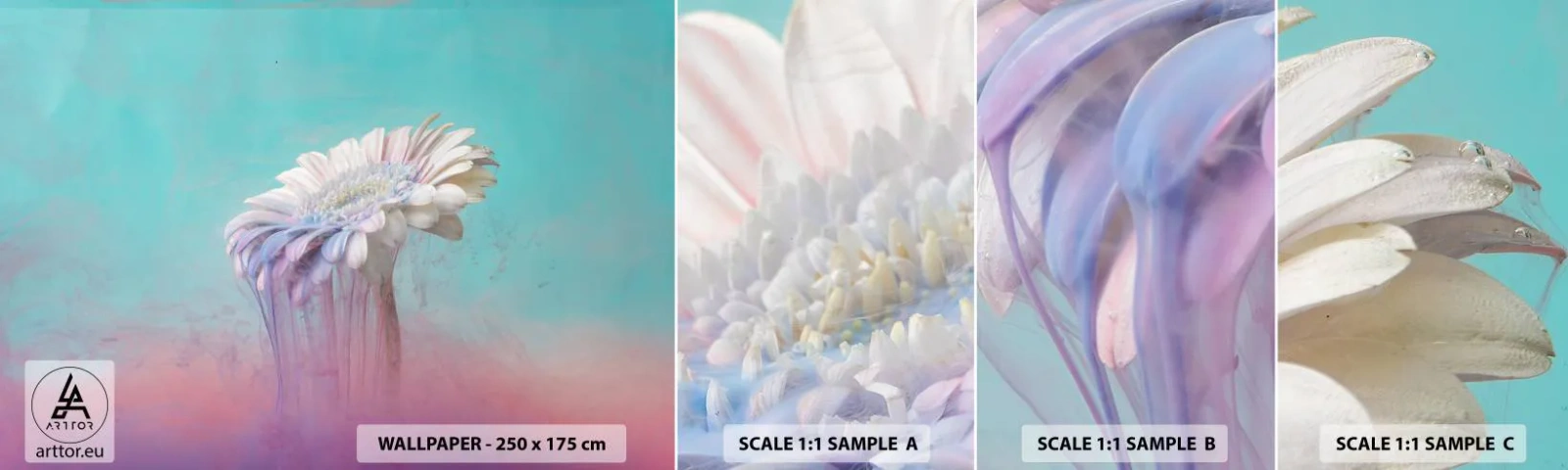 Fotótapéta Minta Öntapadós Deluxe Sticker - A virág alvilág - Absztrakció, Virág, Darab - 100x30 cm