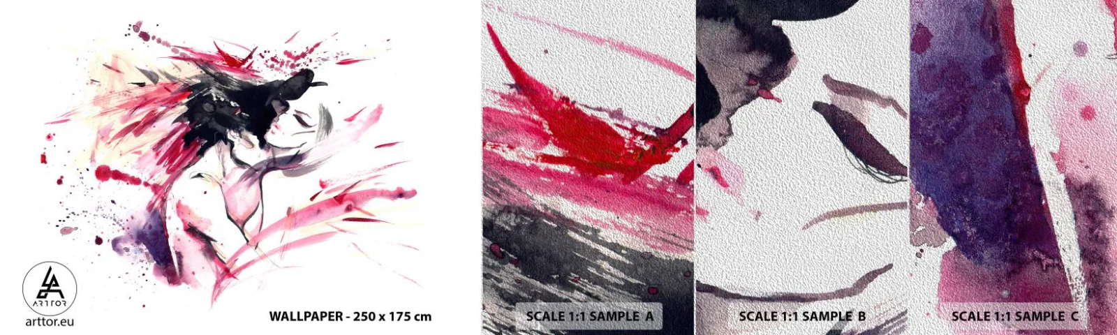 Fotótapéta Minta Premium Sand - A szerelem beteljesülése - Absztrakció, Nő és Férfi, Szerelem - 100x30 cm