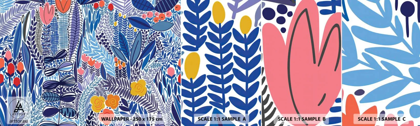 Fotótapéta Minta Standard Eco - Hawaii kert - Virágok, Levelek, Rét - 100x30 cm