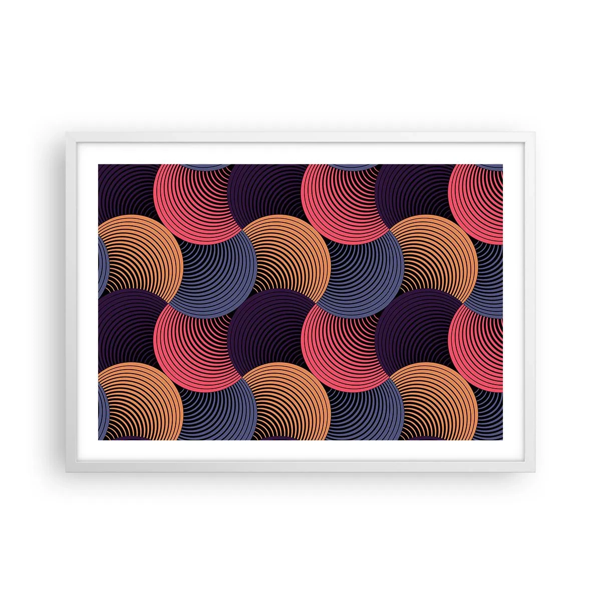 Poszter fekete keretben - Körkörös ritmusban - 70x50 cm