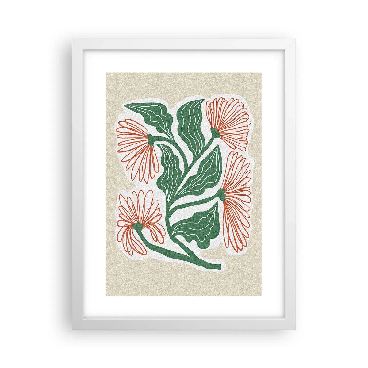 Poszter fekete keretben - Népi és modern - 30x40 cm