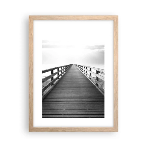 Poszter világos tölgy keretben - A messzeségbe... - 30x40 cm