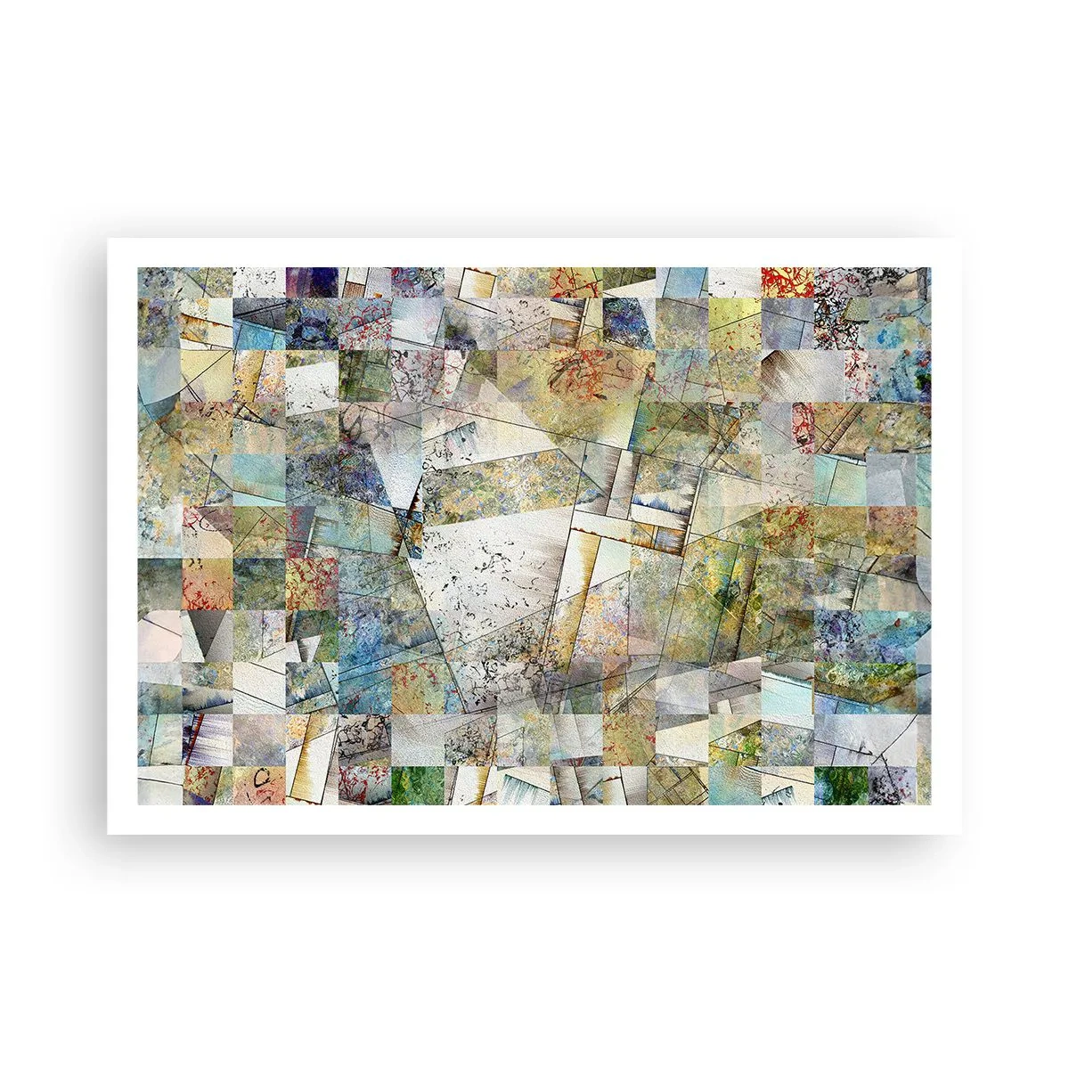 Poszter - Geometrikus átrendeződés - 100x70 cm